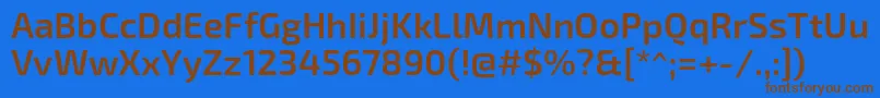 Exo2Semibold-fontti – ruskeat fontit sinisellä taustalla