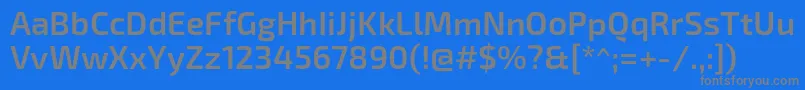 Exo2Semibold-fontti – harmaat kirjasimet sinisellä taustalla