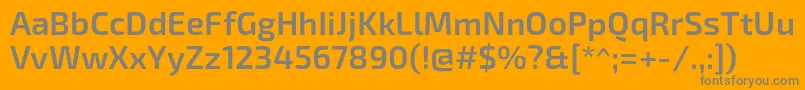 Exo2Semibold Font – Gray Fonts on Orange Background