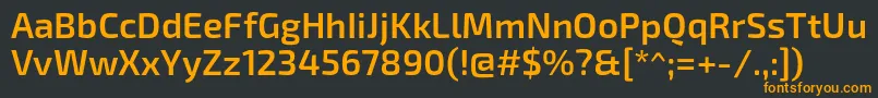 Exo2Semibold Font – Orange Fonts on Black Background