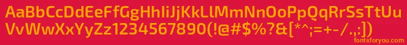 Exo2Semibold Font – Orange Fonts on Red Background