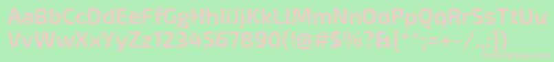 Exo2Semibold Font – Pink Fonts on Green Background