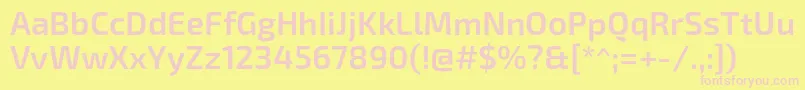 Exo2Semibold Font – Pink Fonts on Yellow Background