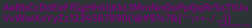 Czcionka Exo2Semibold – fioletowe czcionki na czarnym tle