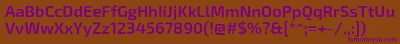Exo2Semibold Font – Purple Fonts on Brown Background