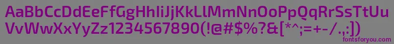 Шрифт Exo2Semibold – фиолетовые шрифты на сером фоне