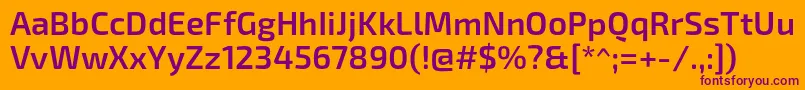 Exo2Semibold Font – Purple Fonts on Orange Background