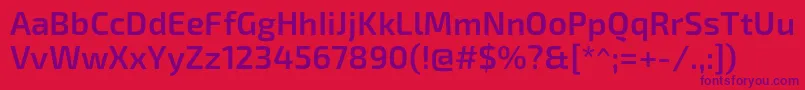 Exo2Semibold Font – Purple Fonts on Red Background
