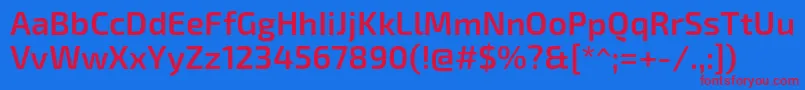 Exo2Semibold Font – Red Fonts on Blue Background