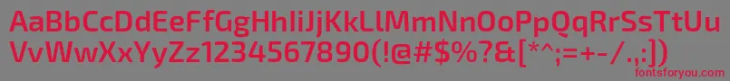 Exo2Semibold Font – Red Fonts on Gray Background