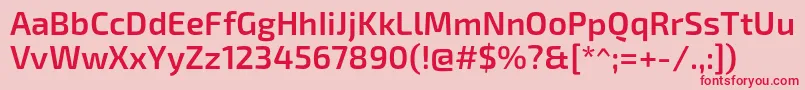 Exo2Semibold Font – Red Fonts on Pink Background