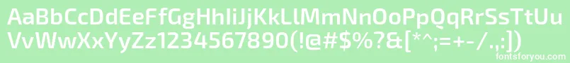 Exo2Semibold Font – White Fonts on Green Background