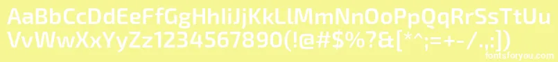 Exo2Semibold Font – White Fonts on Yellow Background