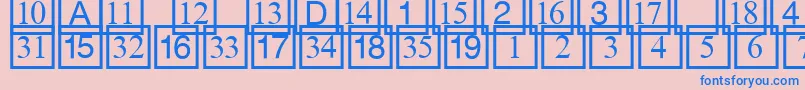 Cdnumbers Font – Blue Fonts on Pink Background