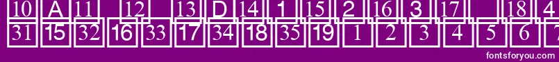 Cdnumbers Font – White Fonts on Purple Background