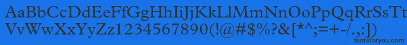 Шрифт Plantinstd – чёрные шрифты на синем фоне