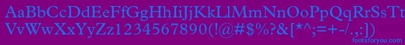 Plantinstd-fontti – siniset fontit violetilla taustalla