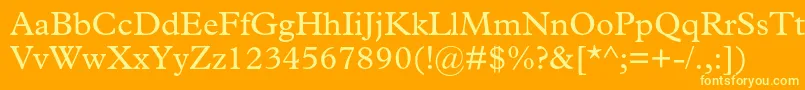 Plantinstd-fontti – keltaiset fontit oranssilla taustalla