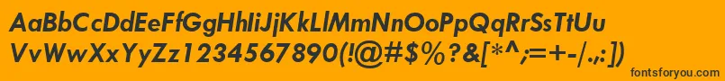 TwCenMtРџРѕР»СѓР¶РёСЂРЅС‹Р№РљСѓСЂСЃРёРІ Font – Black Fonts on Orange Background