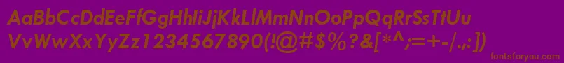 TwCenMtРџРѕР»СѓР¶РёСЂРЅС‹Р№РљСѓСЂСЃРёРІ Font – Brown Fonts on Purple Background