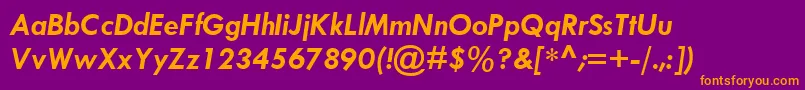 TwCenMtРџРѕР»СѓР¶РёСЂРЅС‹Р№РљСѓСЂСЃРёРІ Font – Orange Fonts on Purple Background