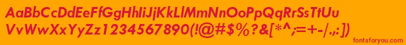 TwCenMtРџРѕР»СѓР¶РёСЂРЅС‹Р№РљСѓСЂСЃРёРІ Font – Red Fonts on Orange Background