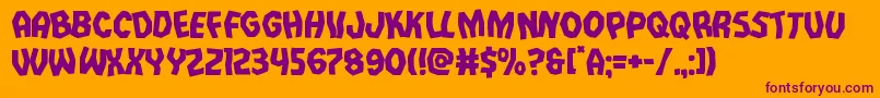 Vampirebridelean Font – Purple Fonts on Orange Background