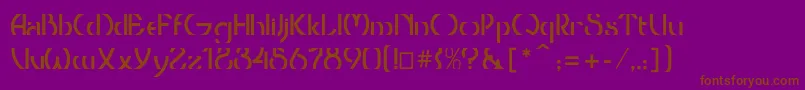 Шрифт Thresholdcp – коричневые шрифты на фиолетовом фоне