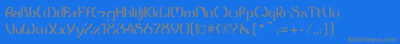 Thresholdcp Font – Gray Fonts on Blue Background