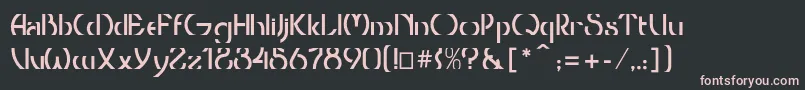 フォントThresholdcp – 黒い背景にピンクのフォント