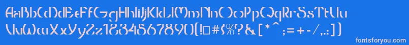 Шрифт Thresholdcp – розовые шрифты на синем фоне