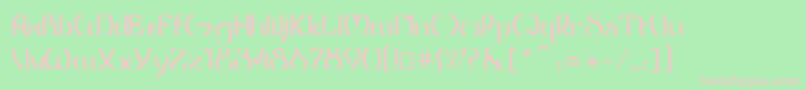 Thresholdcp Font – Pink Fonts on Green Background