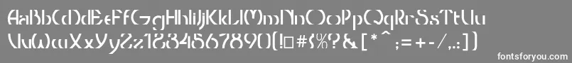 フォントThresholdcp – 灰色の背景に白い文字