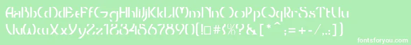 Thresholdcp Font – White Fonts on Green Background