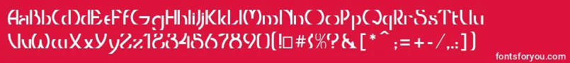 Thresholdcp Font – White Fonts on Red Background