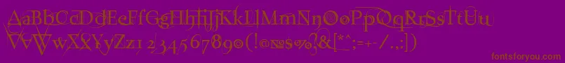 Tension Font – Brown Fonts on Purple Background