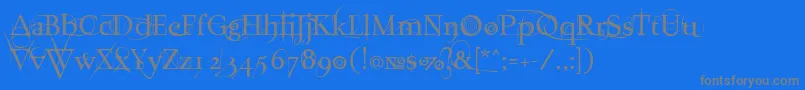 Tension Font – Gray Fonts on Blue Background