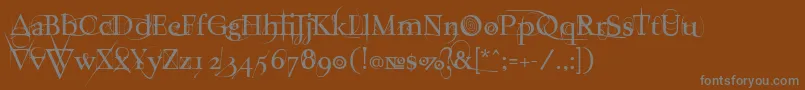 Tension Font – Gray Fonts on Brown Background