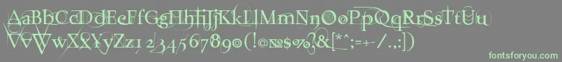 Tension Font – Green Fonts on Gray Background