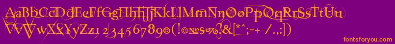 Tension Font – Orange Fonts on Purple Background