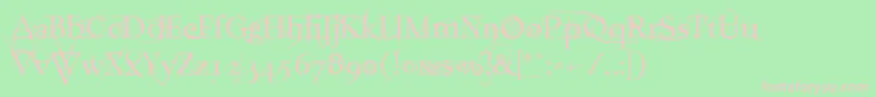 Tension Font – Pink Fonts on Green Background