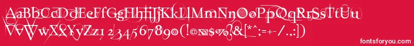 Tension Font – White Fonts on Red Background