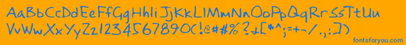 Шрифт Lehn084 – синие шрифты на оранжевом фоне
