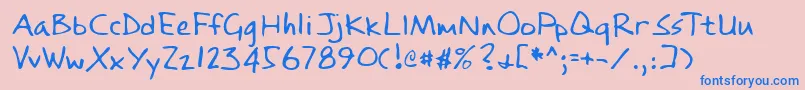 Шрифт Lehn084 – синие шрифты на розовом фоне