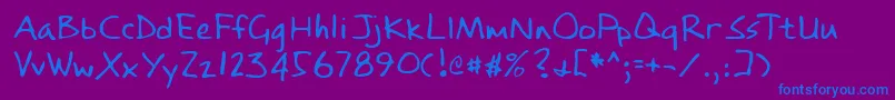 Шрифт Lehn084 – синие шрифты на фиолетовом фоне