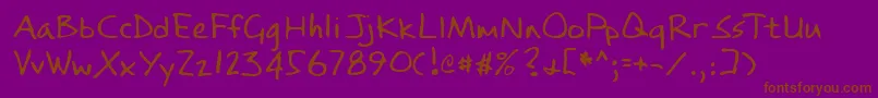 Czcionka Lehn084 – brązowe czcionki na fioletowym tle