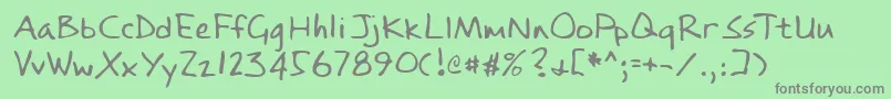 Шрифт Lehn084 – серые шрифты на зелёном фоне