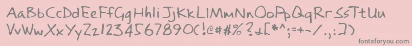 フォントLehn084 – ピンクの背景に灰色の文字