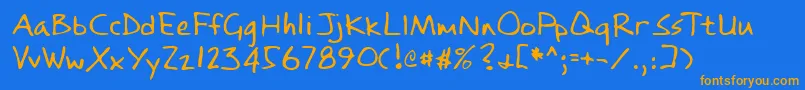 Шрифт Lehn084 – оранжевые шрифты на синем фоне