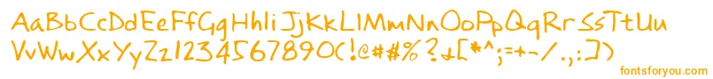 Lehn084-Schriftart – Orangefarbene Schriften auf weißem Hintergrund